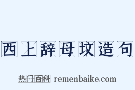 西上辞母坟造句是什么意思的图片
